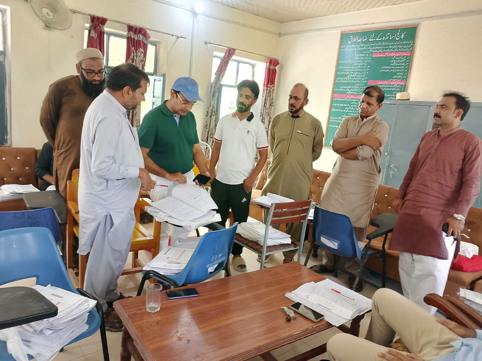 Chairman BISE Sargodha Conducts Surprise Inspection of Examination and Marking Centres in Bhera & Bhalwal